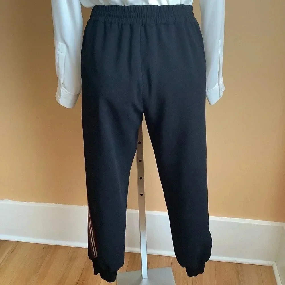 ARITZIA WILFRED Buffon Black Japanese Crepe Side Stripe Joggers S - Picture 5 of 15